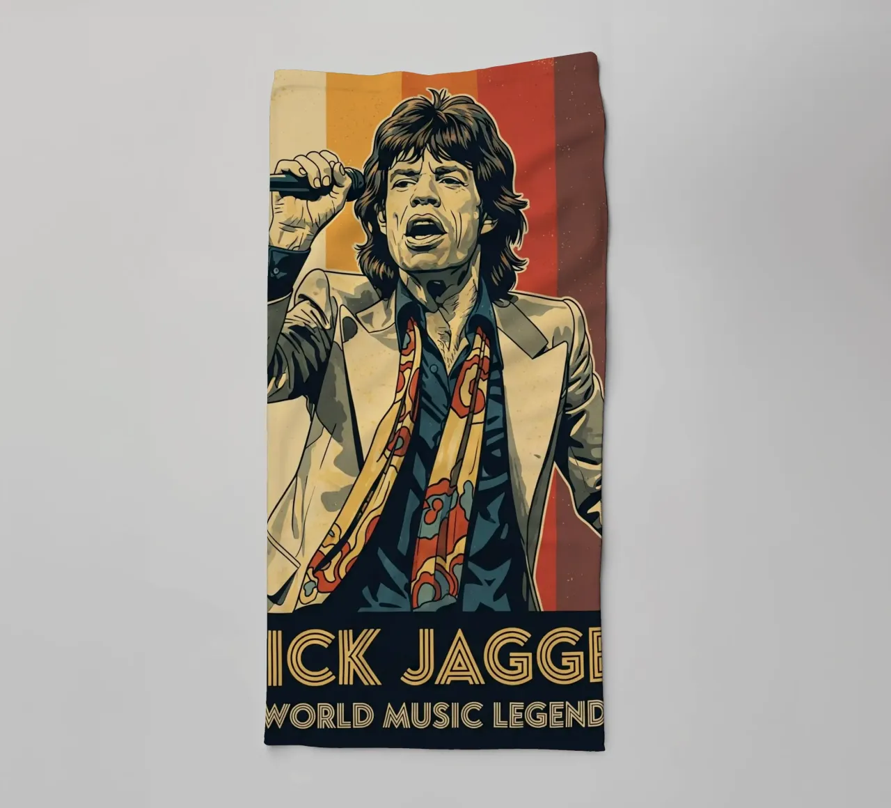 Mick Jagger vintage style asciugamano da bagno da Lembayung art