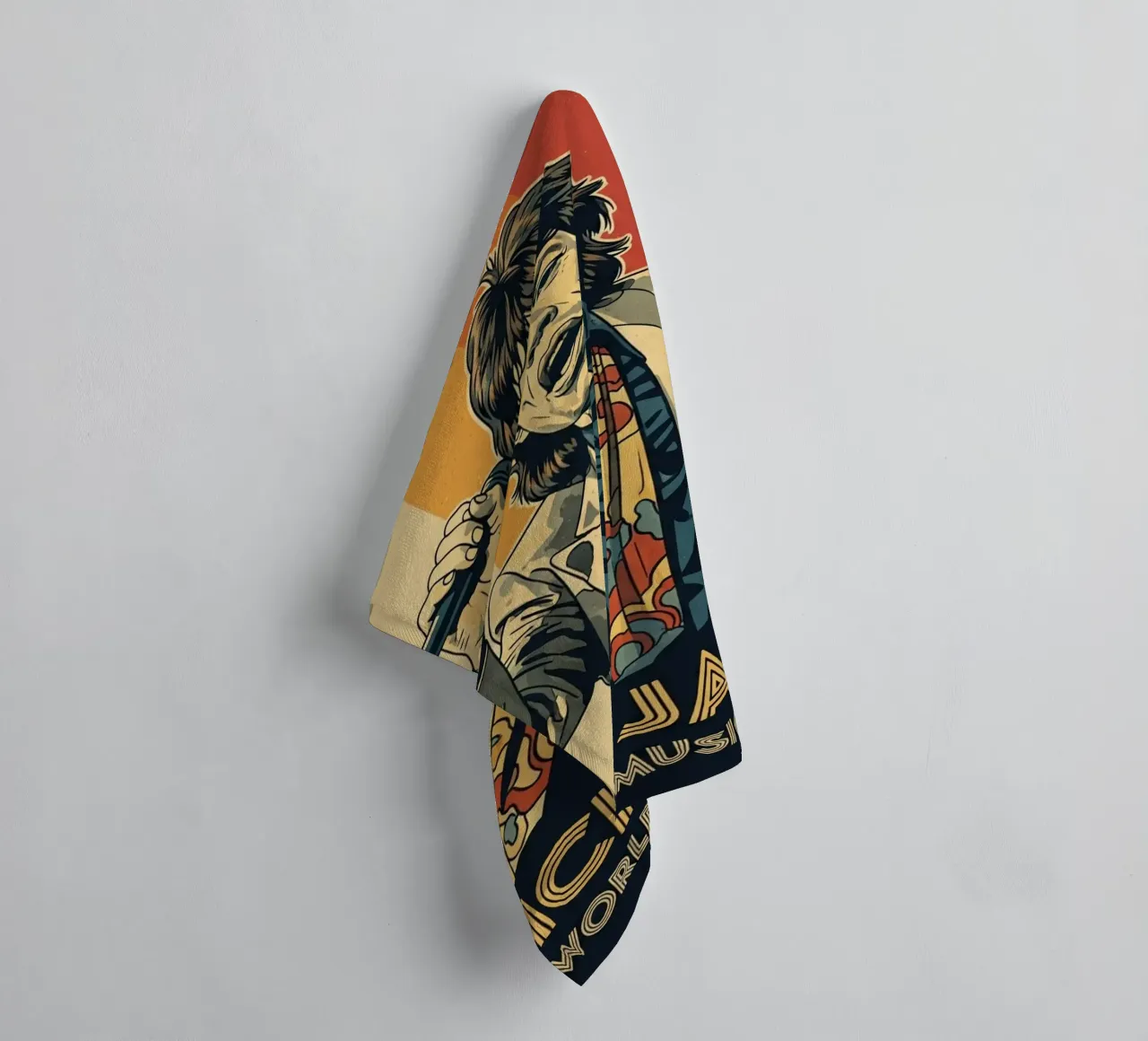 Mick Jagger vintage style asciugamano da bagno da Lembayung art