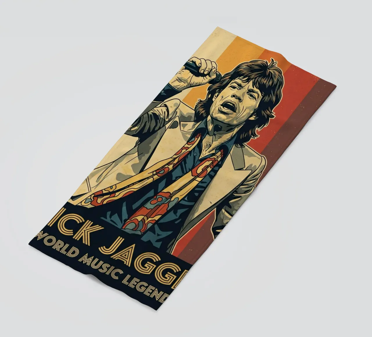 Mick Jagger vintage style telo mare da Lembayung art