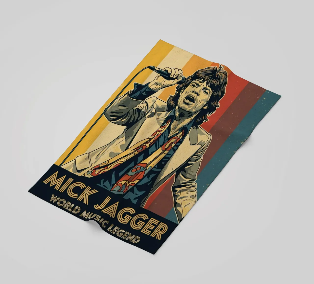 Mick Jagger vintage style telo mare da Lembayung art