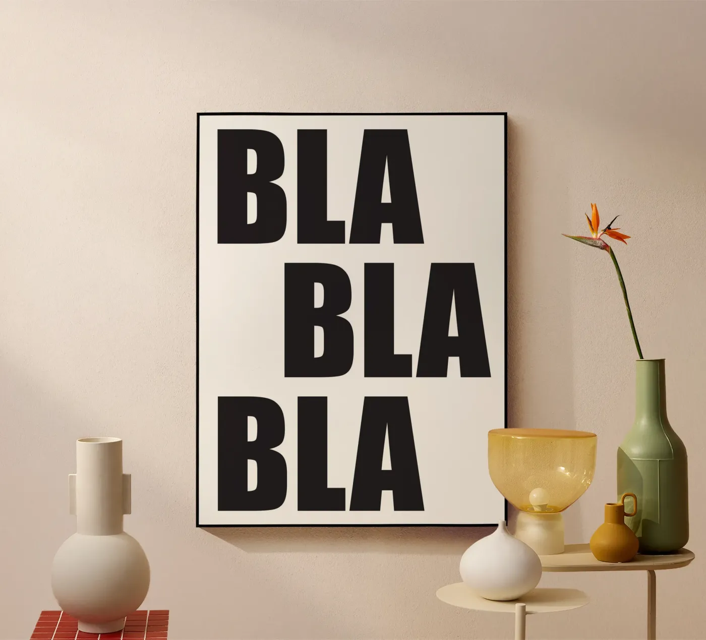 Bla Bla Bla Acryl-Glas von Form&Font