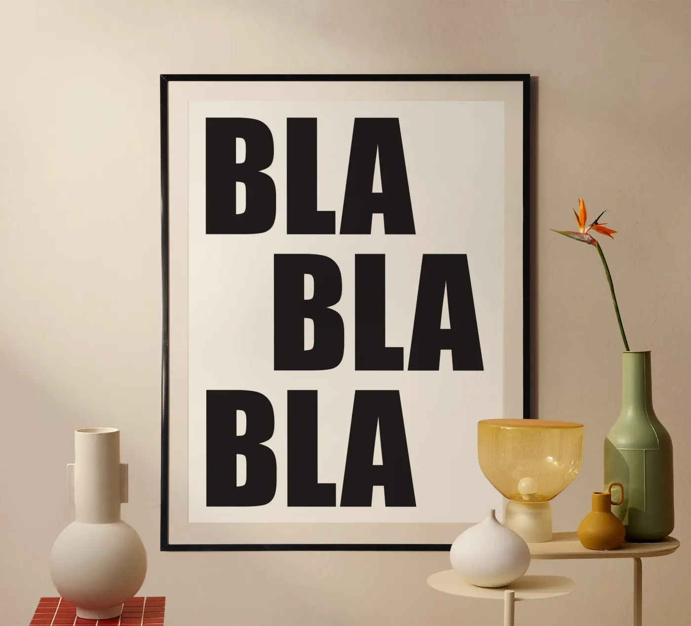 Bla Bla Bla poster van Form&Font