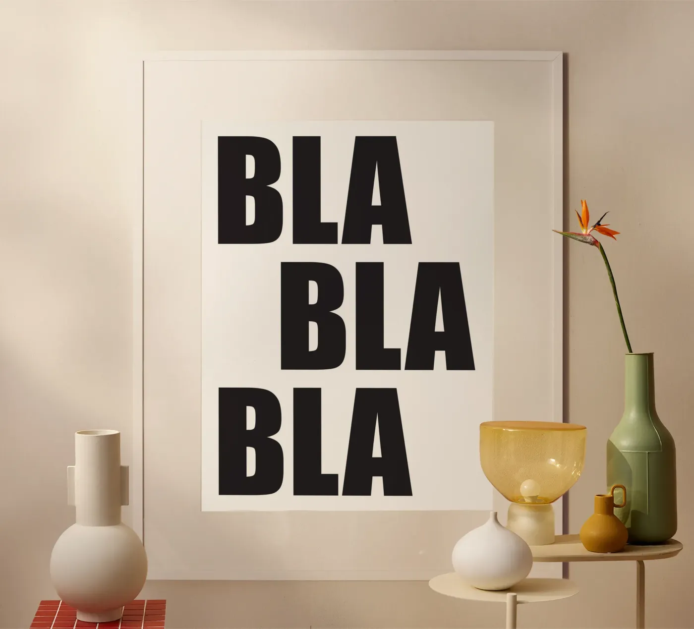 Bla Bla Bla poster van Form&Font