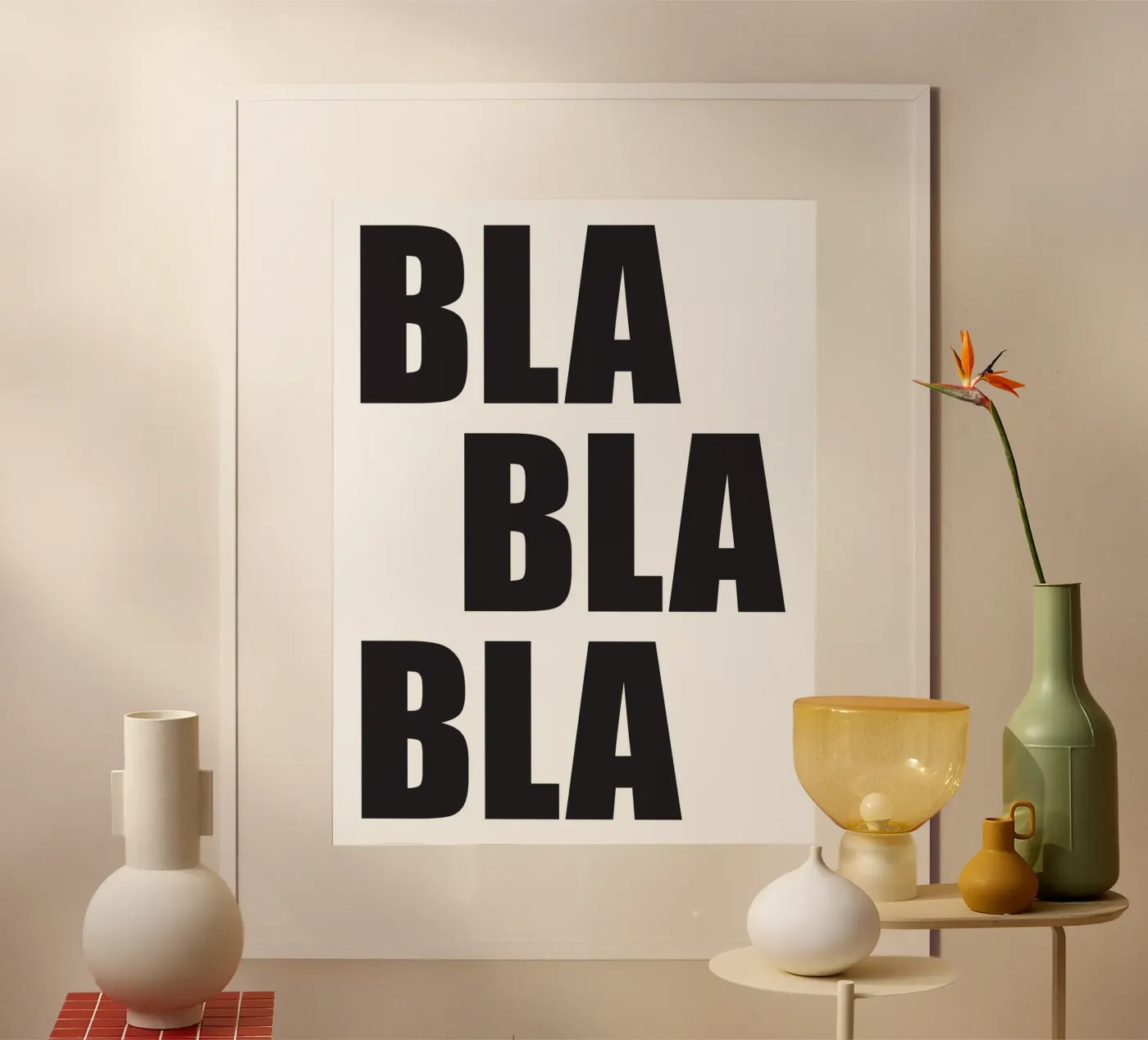 Bla Bla Bla poster da Form&Font
