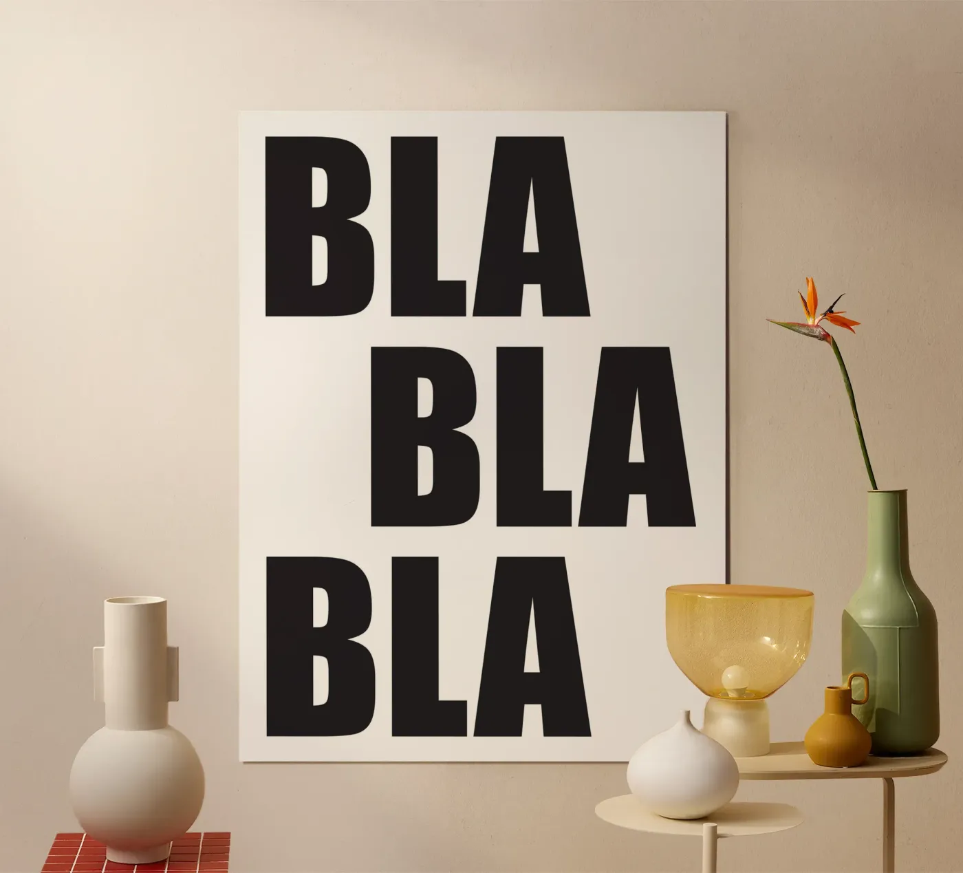 Bla Bla Bla poster van Form&Font