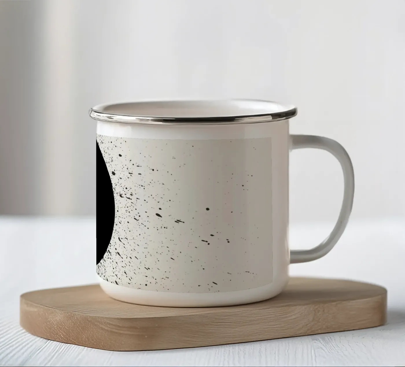 Void enamel mug by Rose Beck Art