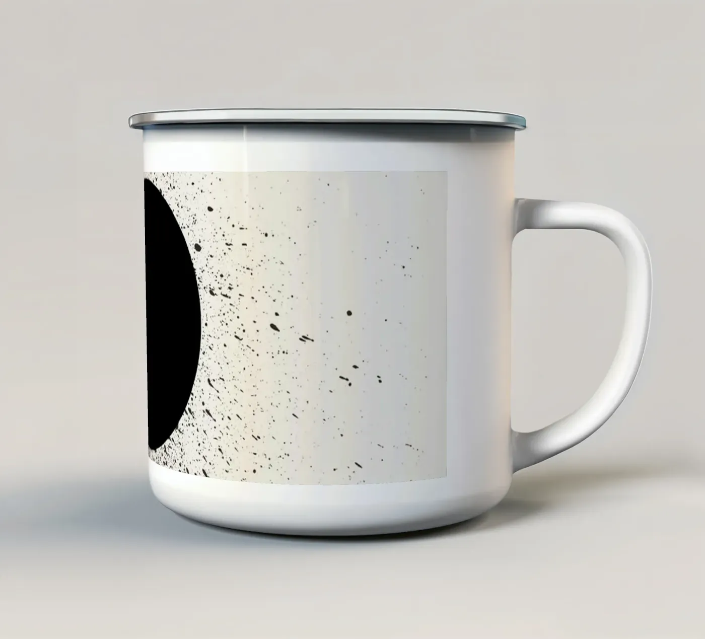 Void enamel mug by Rose Beck Art
