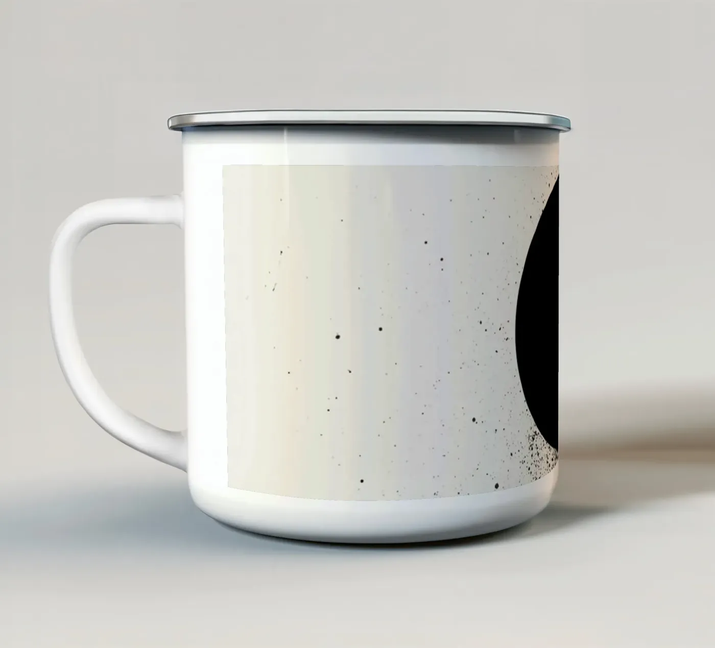 Void enamel mug by Rose Beck Art