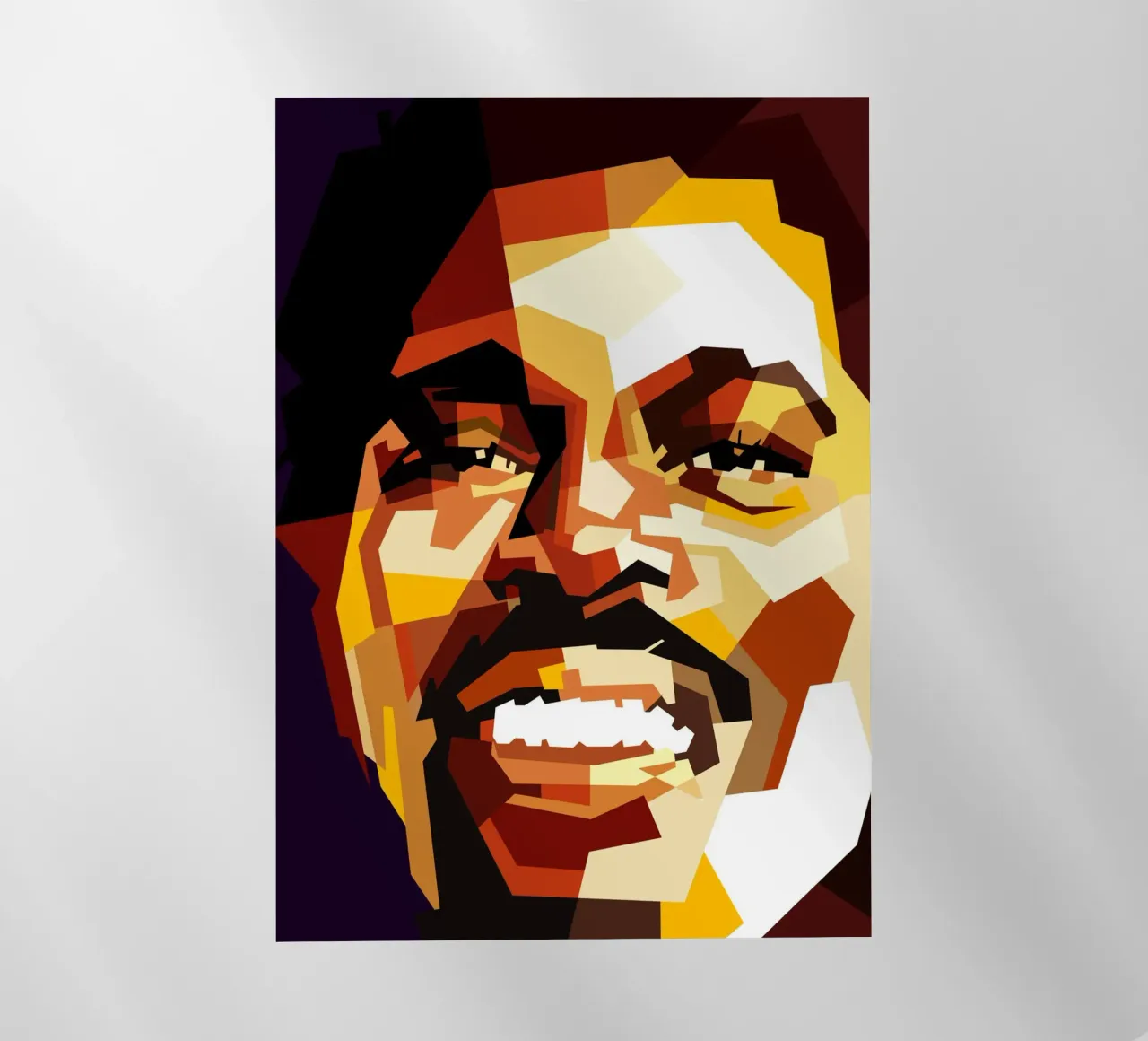 Billy Ocean cantante pop anni '80 pellicola backlit da Artkreator