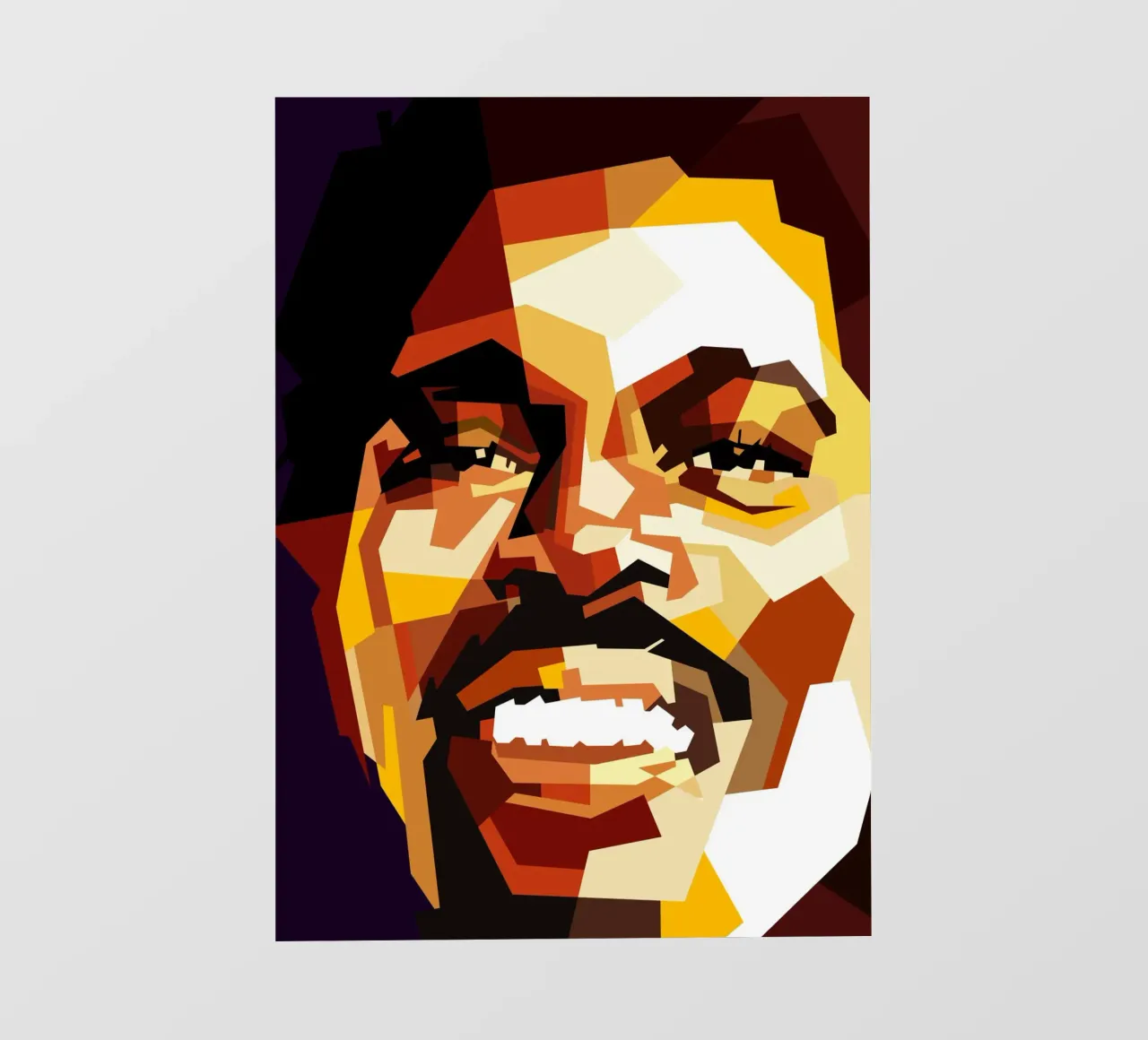 Billy Ocean cantante pop anni '80 pellicola backlit da Artkreator