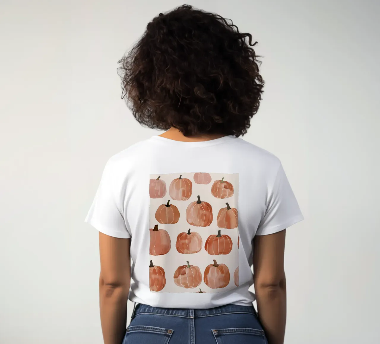 Boho Autunno Zucche Accogliente Cottagecore Autunno Illustrazione t-shirt da donna da Gentle Echoes Art