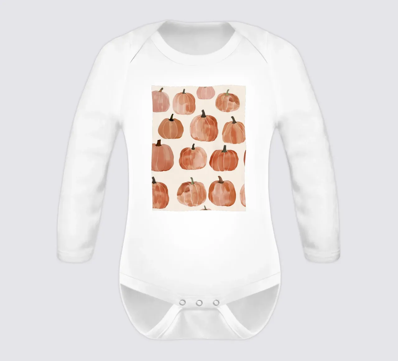 Boho Autunno Zucche Accogliente Cottagecore Autunno Illustrazione body neonato maniche lunghe da Gentle Echoes Art