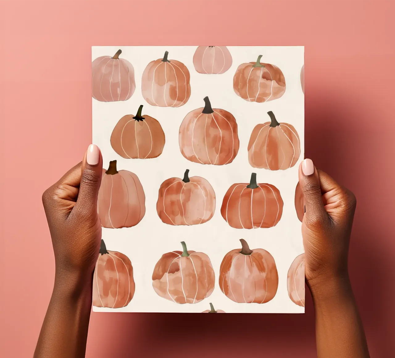 Boho Autunno Zucche Accogliente Cottagecore Autunno Illustrazione foglio adesivo da Gentle Echoes Art
