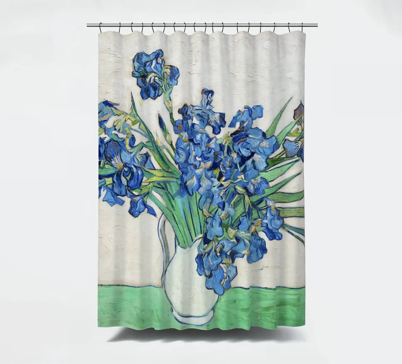 Vincent van Gogh – Irises (1890) shower curtain by Classic Art Prints