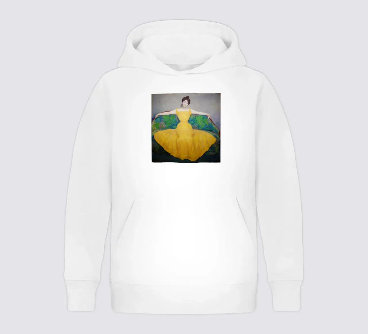 La Signora in Giallo (1907) di Max Kurzweil felpa bambino con cappuccio da Art History