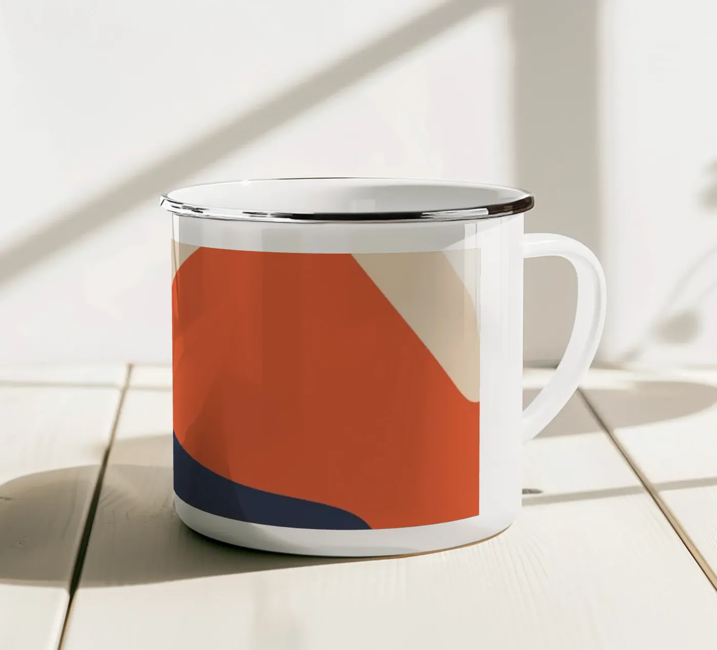 Rolling Hills enamel mug by Rose Beck Art
