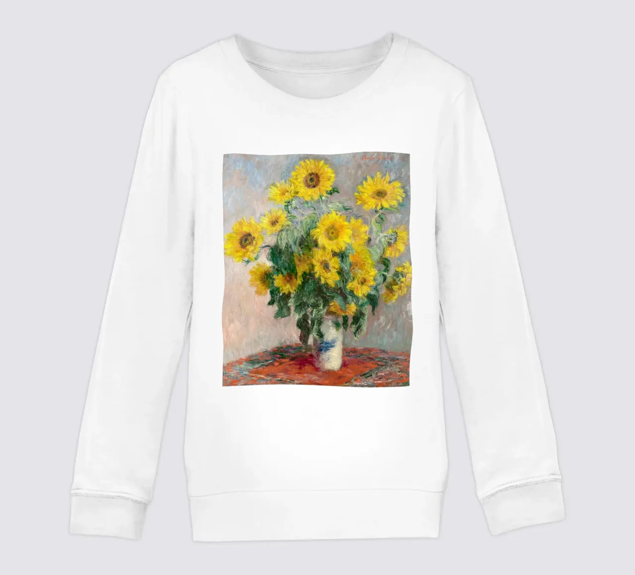 Bouquet di girasoli (1881) di Claude Monet felpa bambino da Monet Art Prints