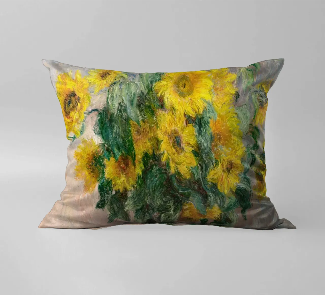 Bouquet di girasoli (1881) di Claude Monet cuscino da Monet Art Prints