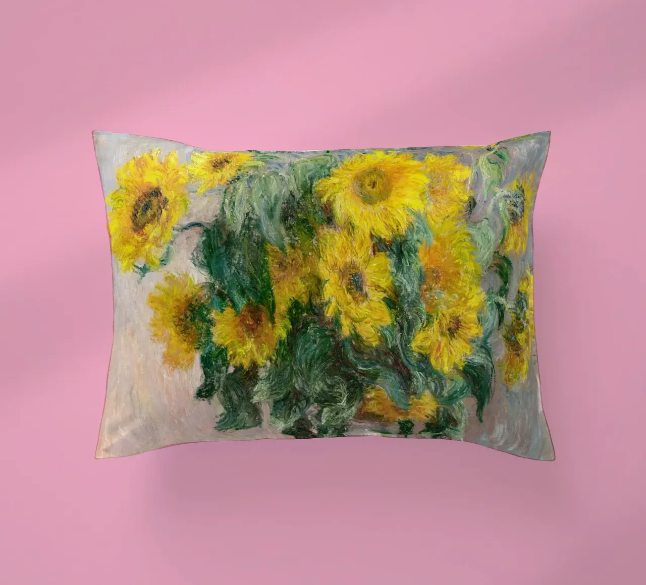 Bouquet di girasoli (1881) di Claude Monet cuscino da Monet Art Prints