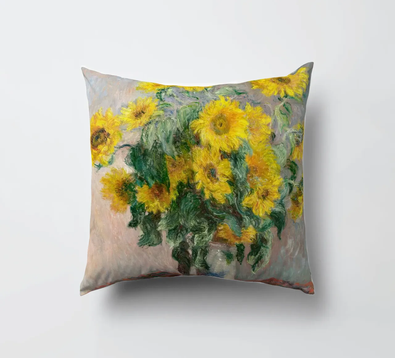 Bouquet di girasoli (1881) di Claude Monet cuscino da Monet Art Prints