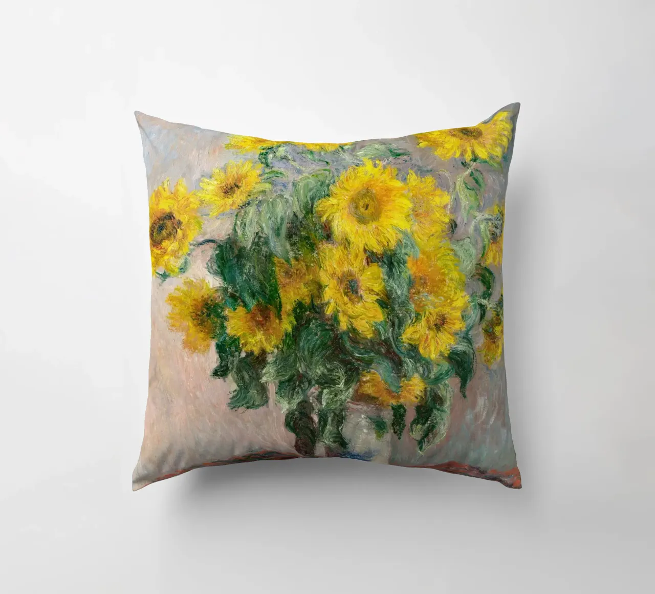 Bouquet di girasoli (1881) di Claude Monet cuscino da Monet Art Prints