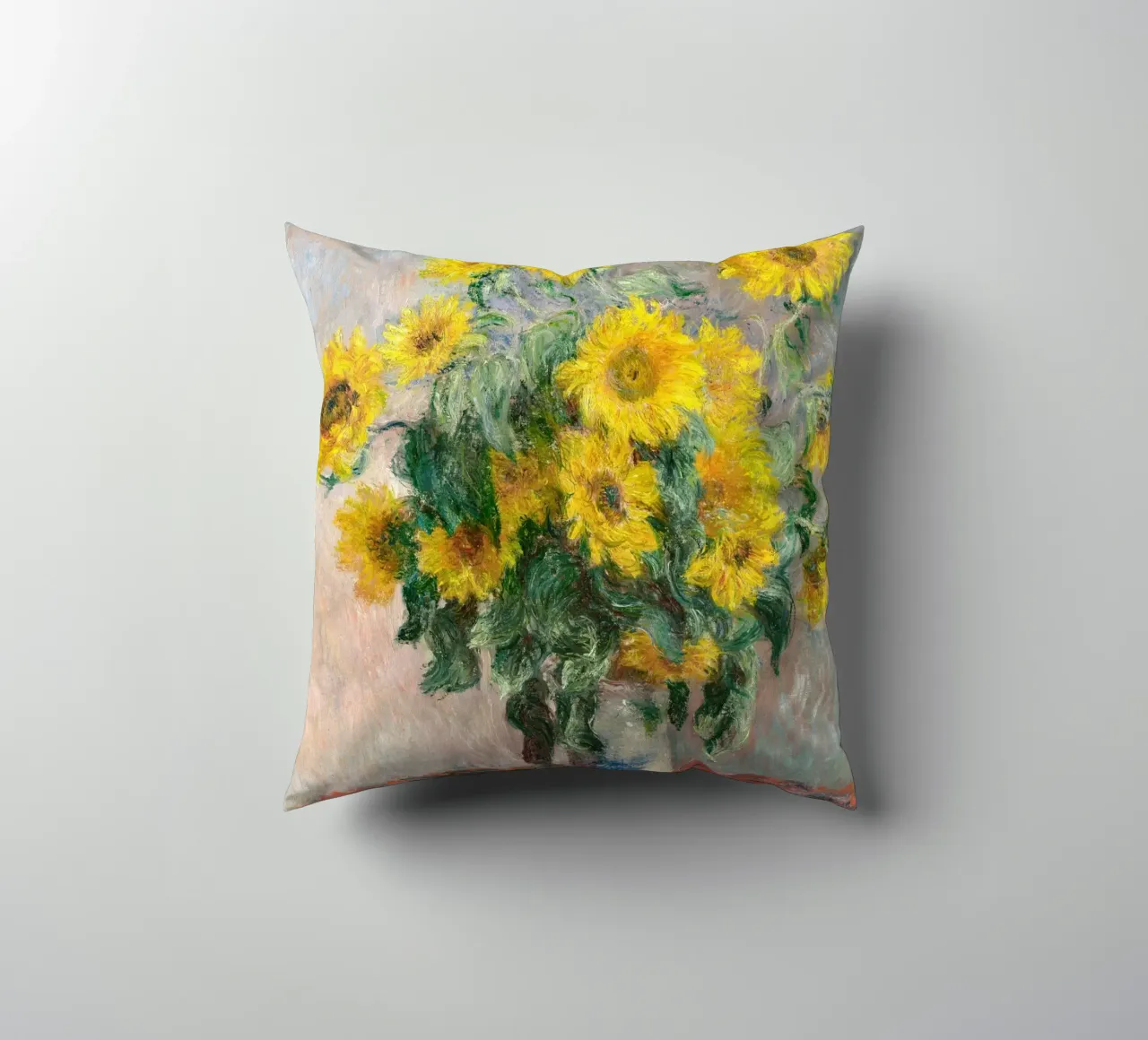 Bouquet di girasoli (1881) di Claude Monet cuscino da Monet Art Prints