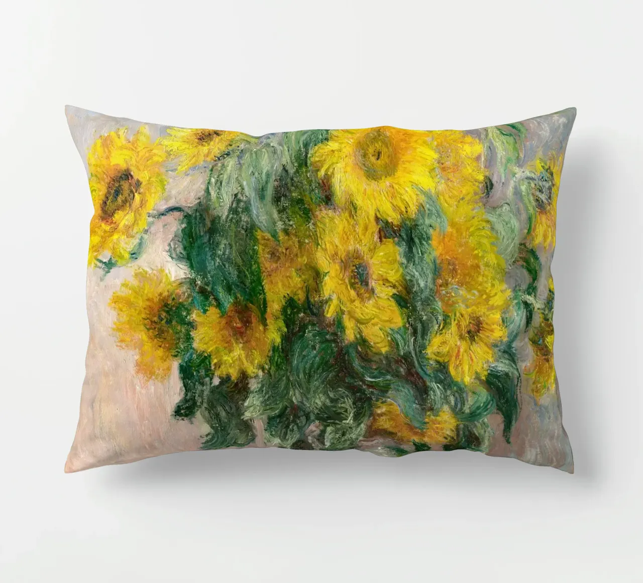Bouquet di girasoli (1881) di Claude Monet cuscino da Monet Art Prints