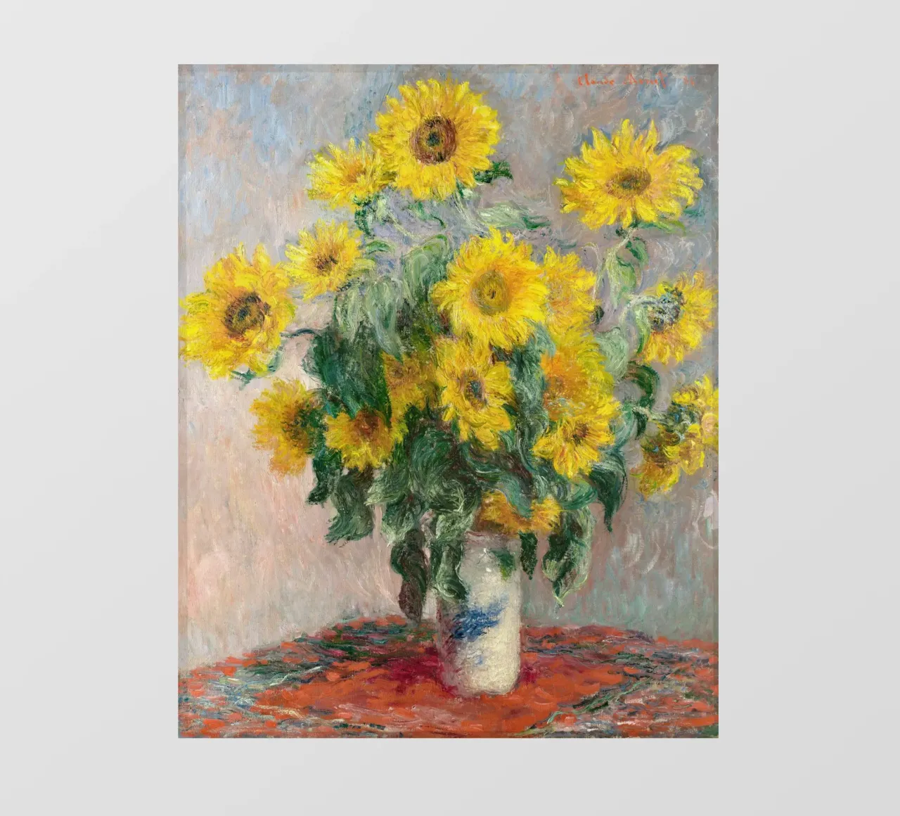 Bouquet di girasoli (1881) di Claude Monet telo in pvc da Monet Art Prints
