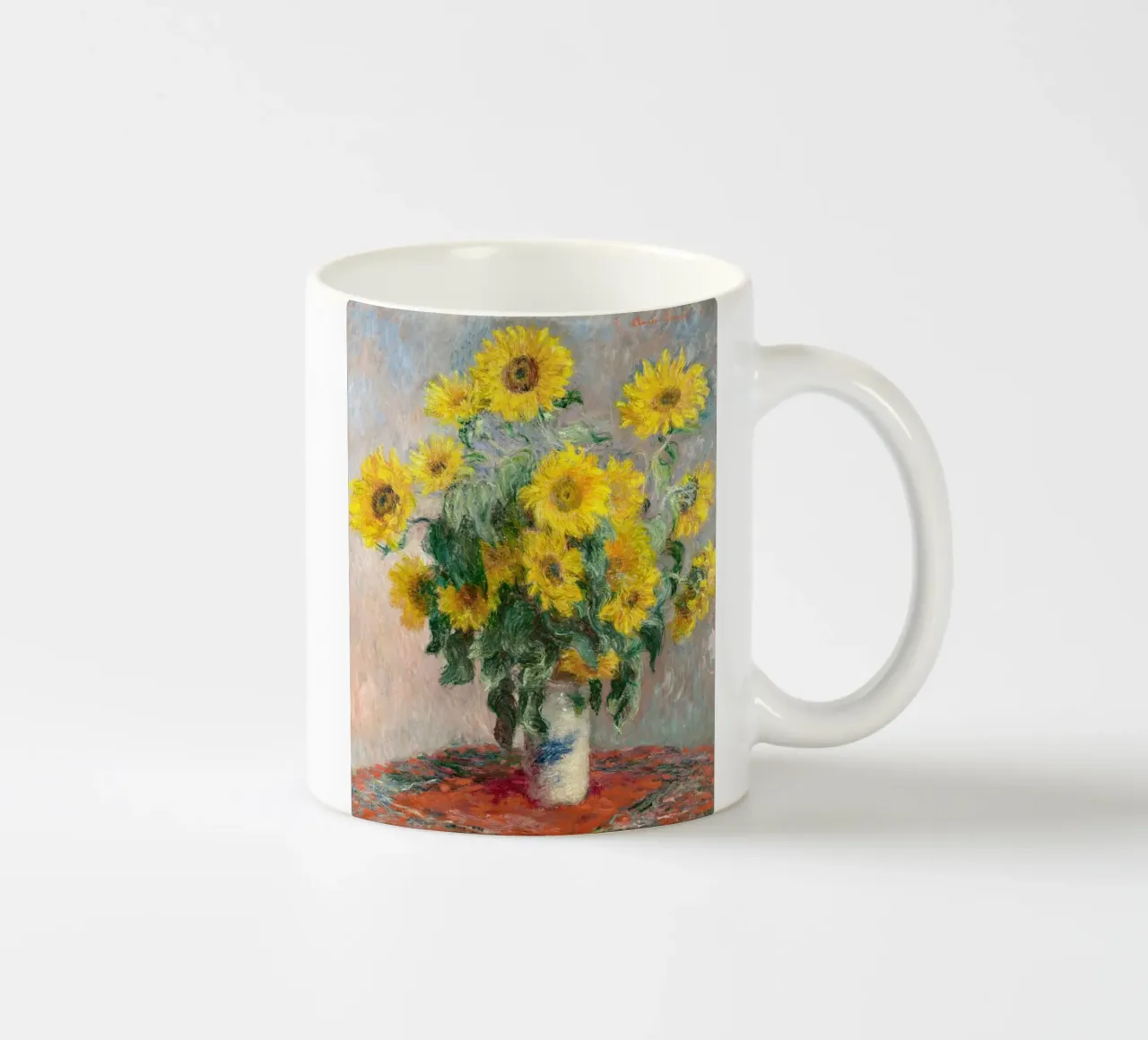 Bouquet di girasoli (1881) di Claude Monet tazza in ceramica da Monet Art Prints