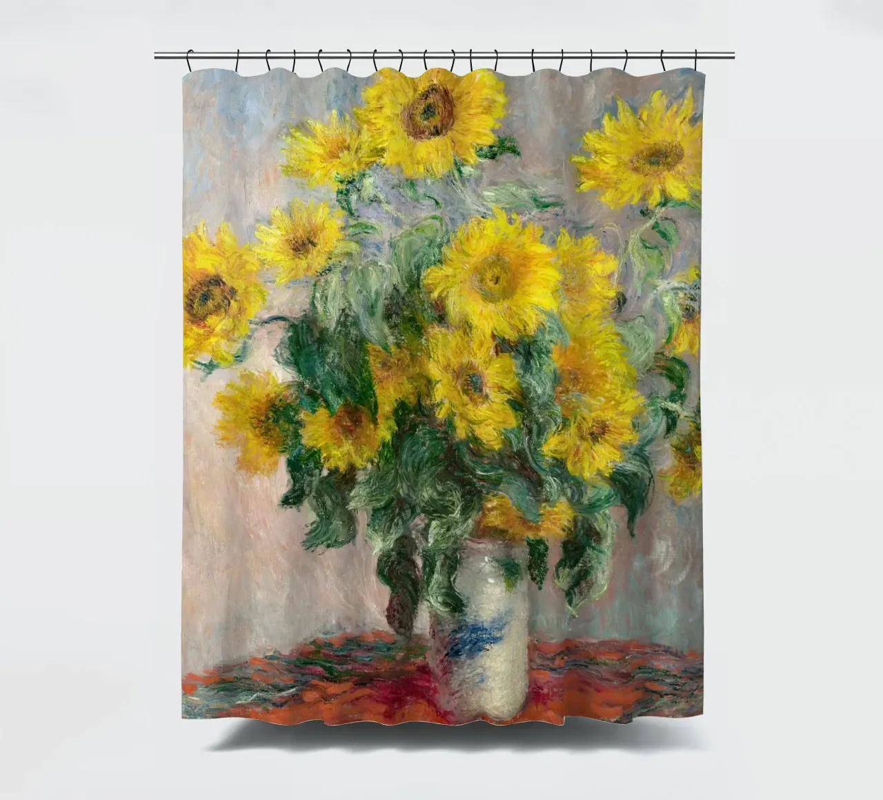 Bouquet di girasoli (1881) di Claude Monet tenda da doccia da Monet Art Prints