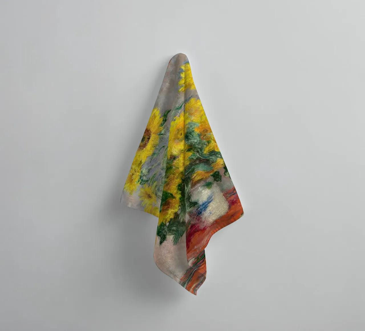Bouquet di girasoli (1881) di Claude Monet asciugamano da bagno da Monet Art Prints