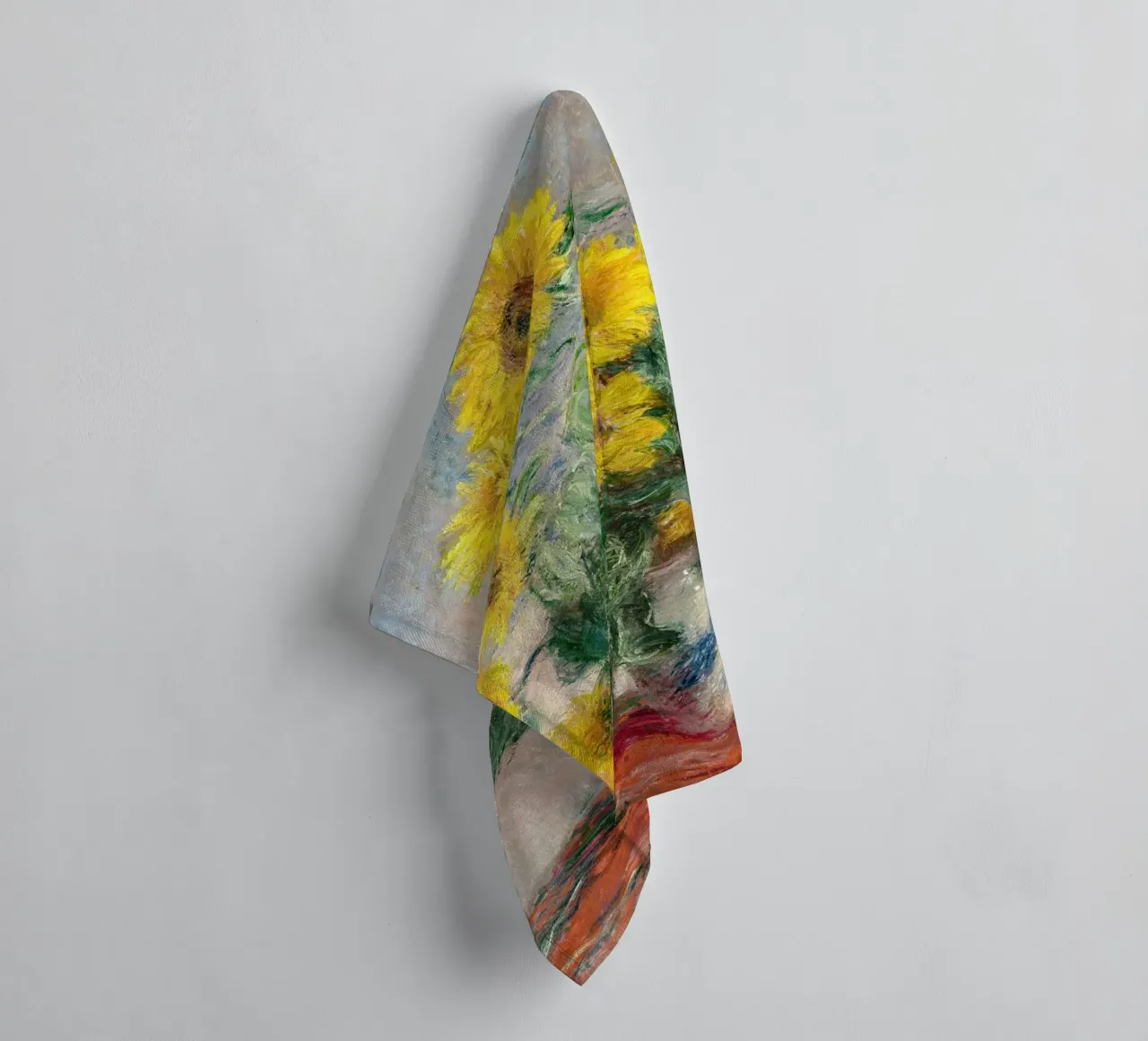 Bouquet di girasoli (1881) di Claude Monet asciugamano da bagno da Monet Art Prints