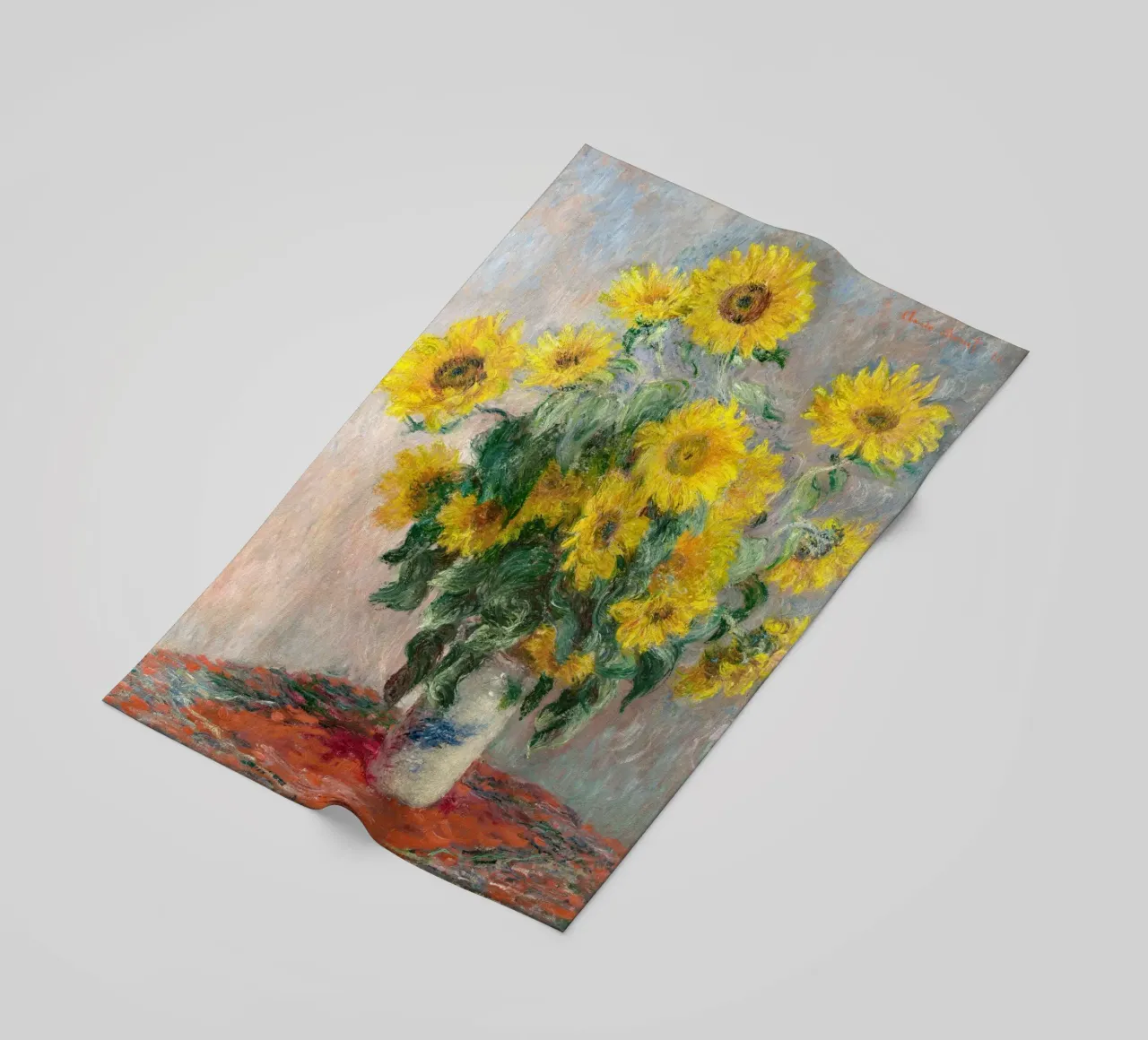 Bouquet di girasoli (1881) di Claude Monet telo mare da Monet Art Prints