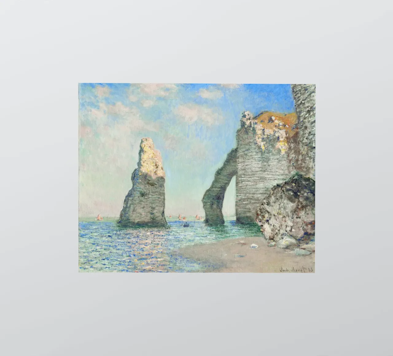 Claude Monet – The Cliffs at Étretat (1885 sticker by Classic Art Prints