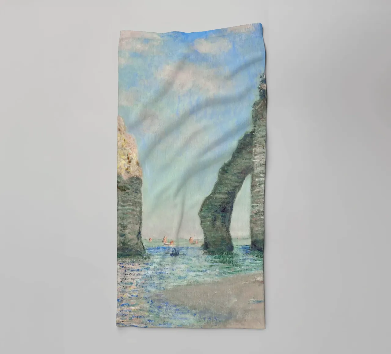 Claude Monet – The Cliffs at Étretat (1885 towel by Classic Art Prints