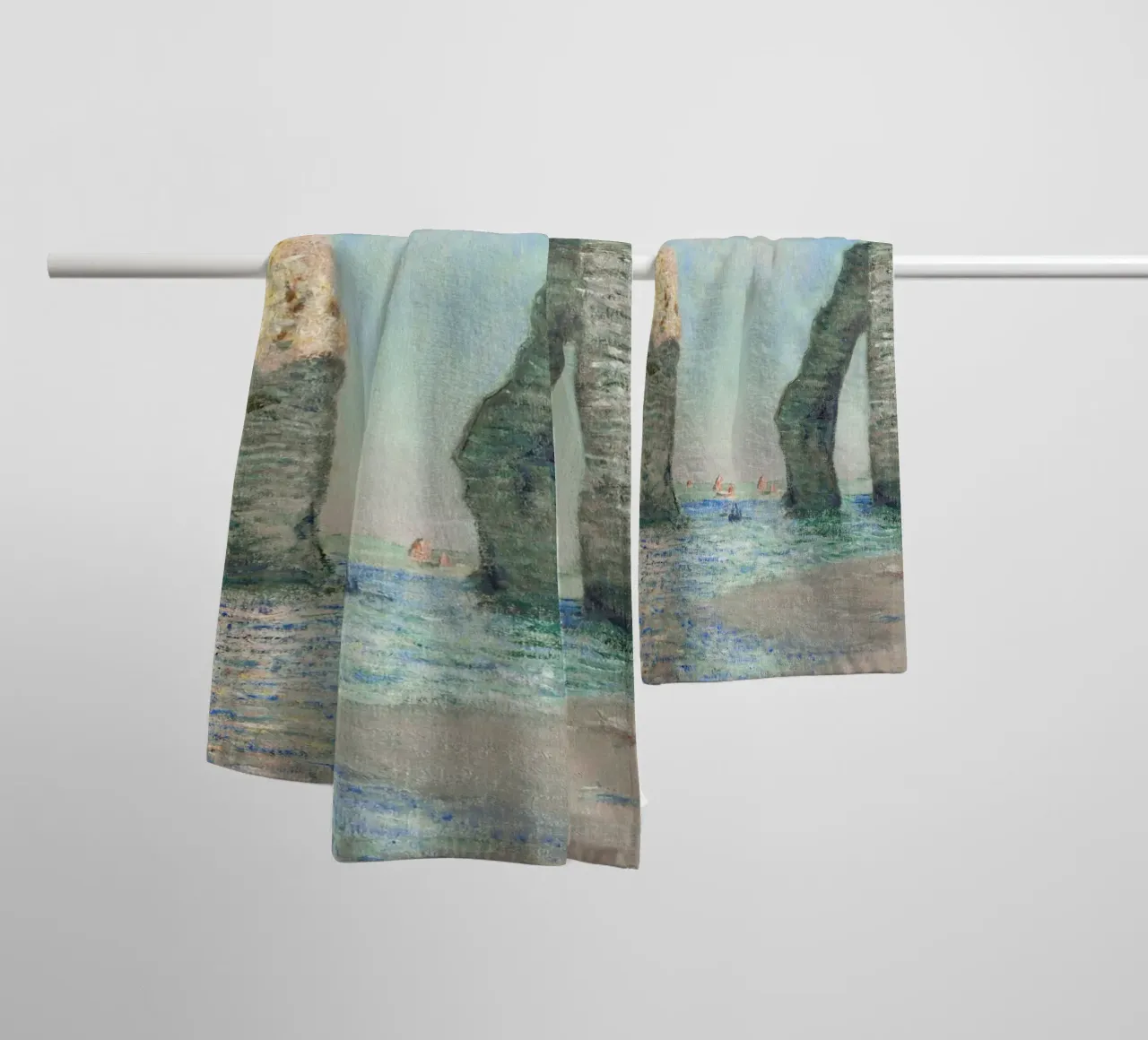 Claude Monet – The Cliffs at Étretat (1885 towel by Classic Art Prints