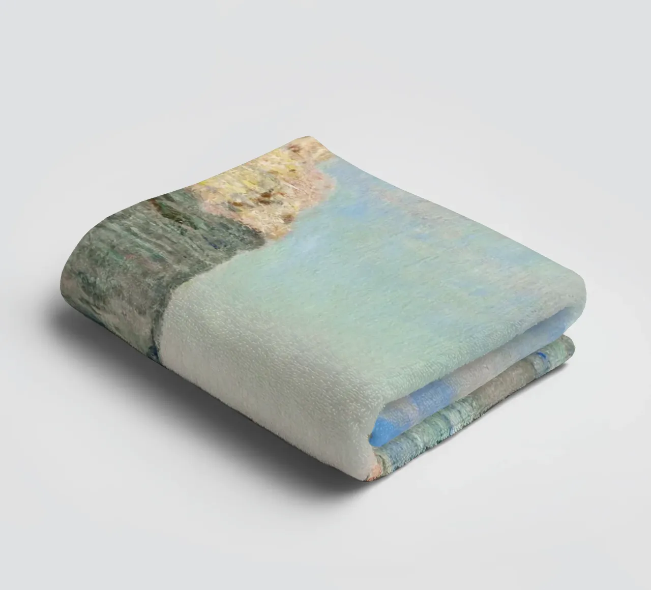 Claude Monet – The Cliffs at Étretat (1885 towel by Classic Art Prints