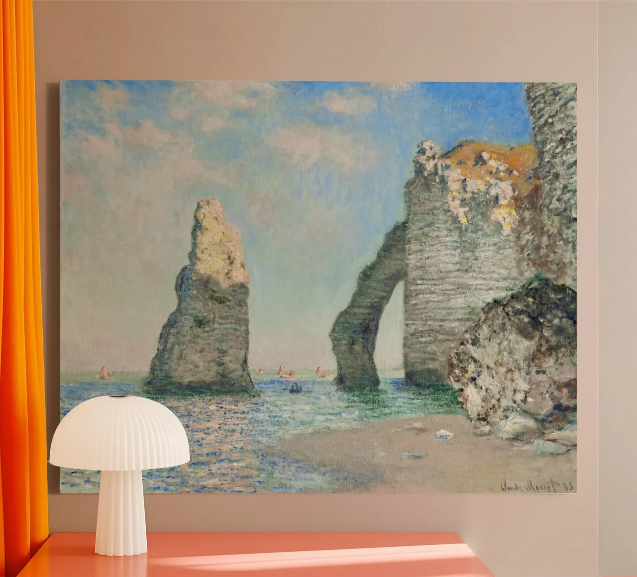 Claude Monet – The Cliffs at Étretat (1885 canvas by Classic Art Prints