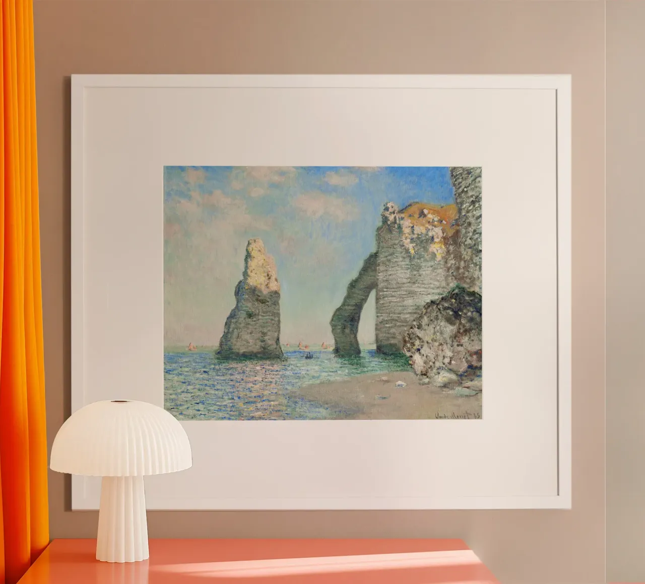 Claude Monet – The Cliffs at Étretat (1885 poster by Classic Art Prints