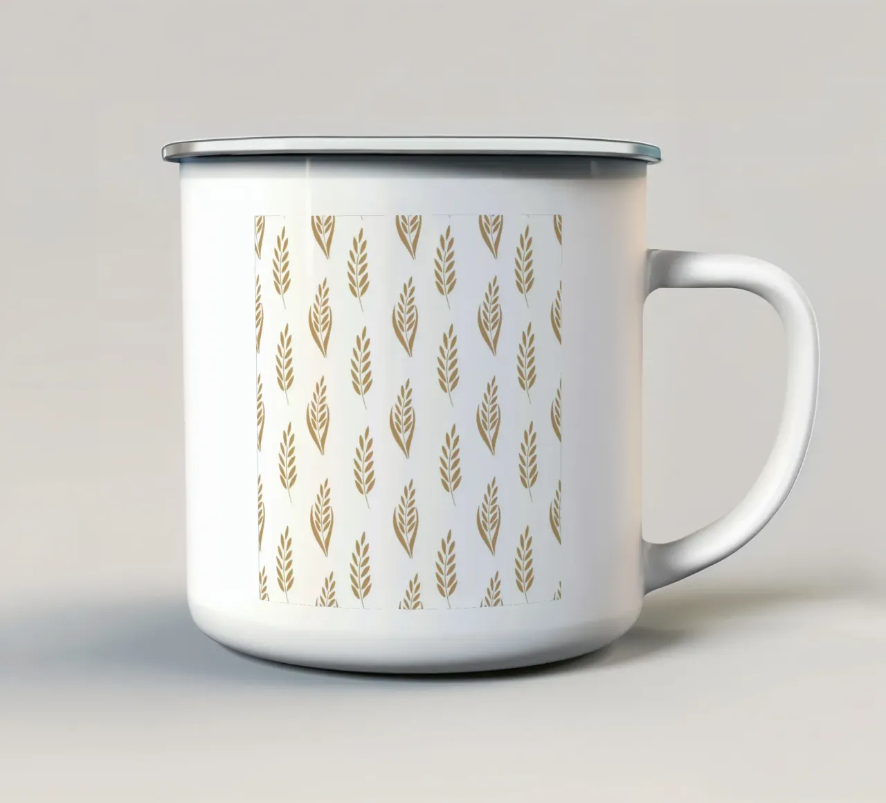 Grano dorato motivo rustico naturale tazza in smalto da gulsengunel