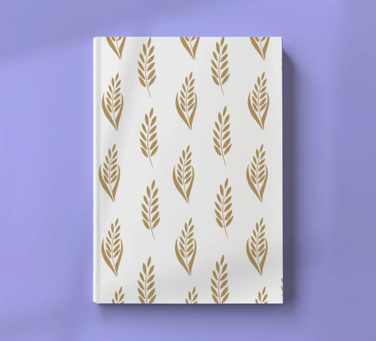 Golden wheat rustic natural pattern notebook by gulsengunel