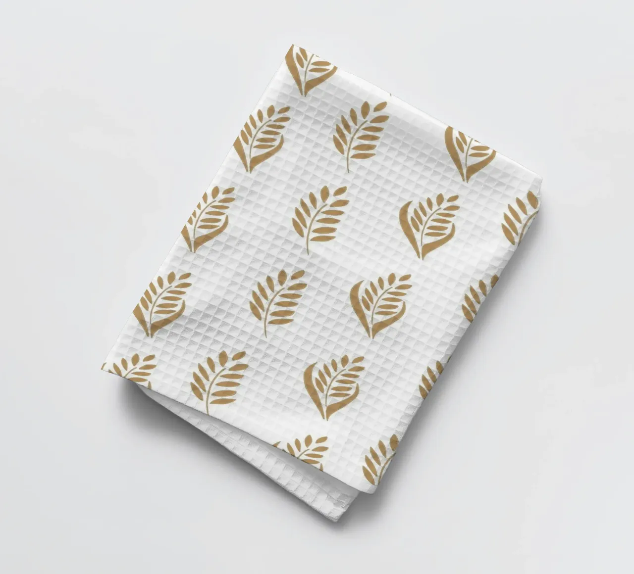 Golden wheat rustic natural pattern tea towel by gulsengunel