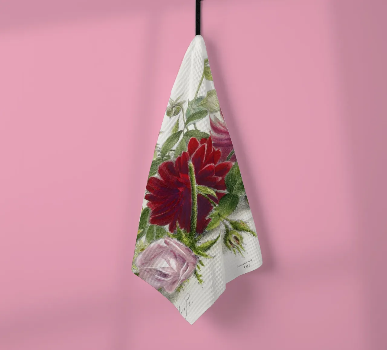 Natura morta colorata di fiori (1850) canovaccio da cucina da Venus Art