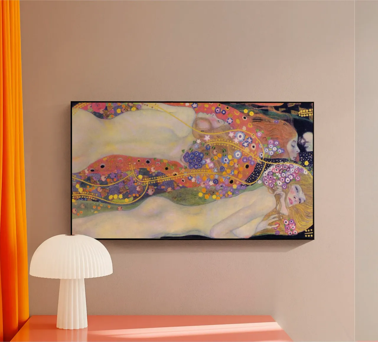 Serpenti d'acqua II (1907) di Gustav Klimt plexiglass da Classic Art Prints