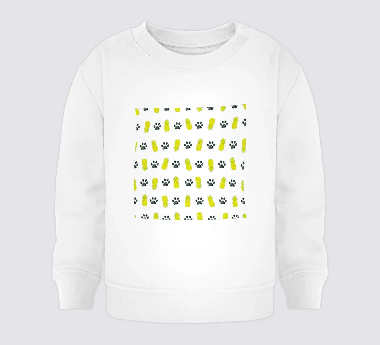 Ananas gialli con impronte di zampe felpa neonato da gulsengunel