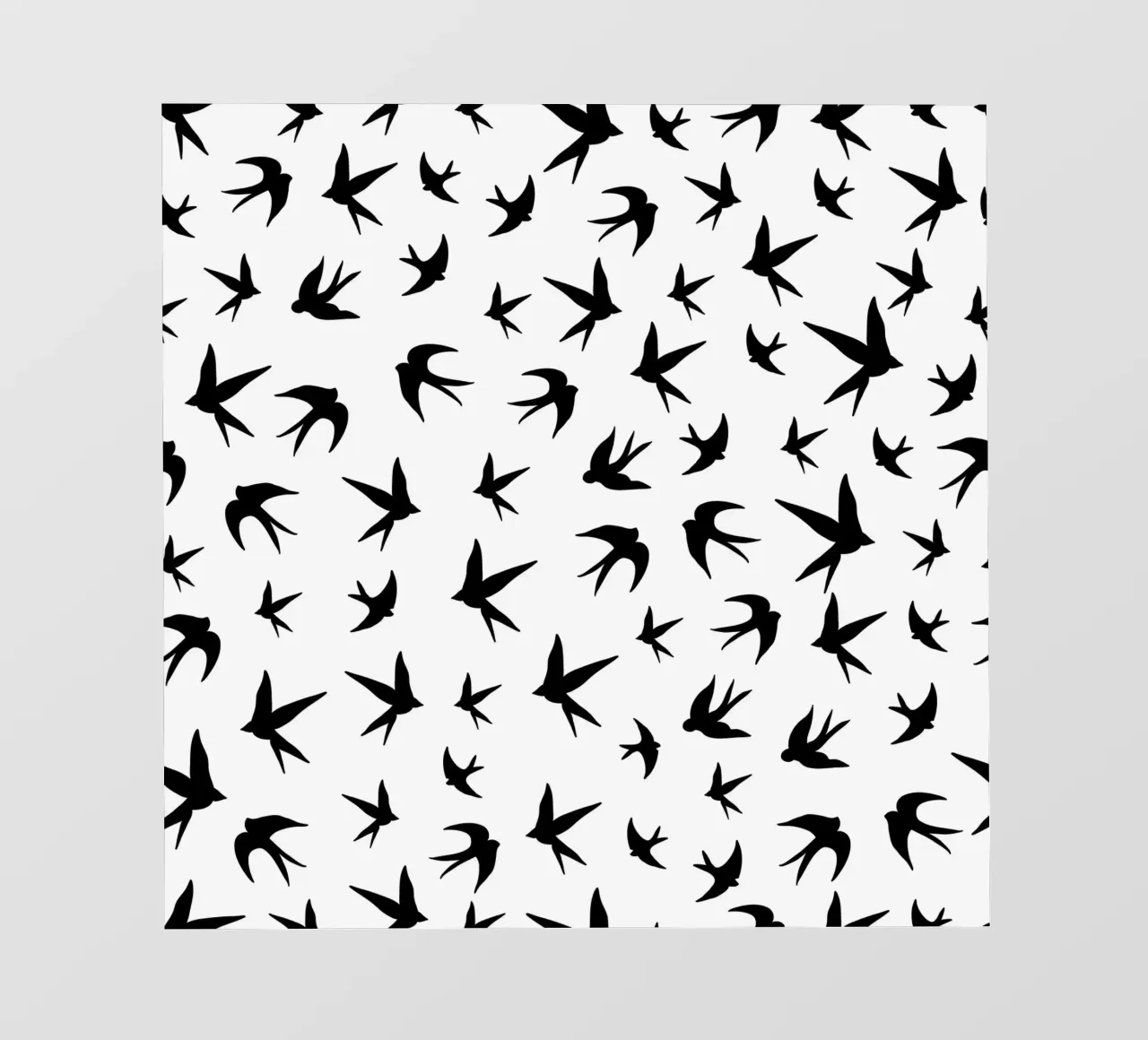 Zwaluwen vogels zwart silhouet op witte achtergrond pvc-zeil van gulsengunel