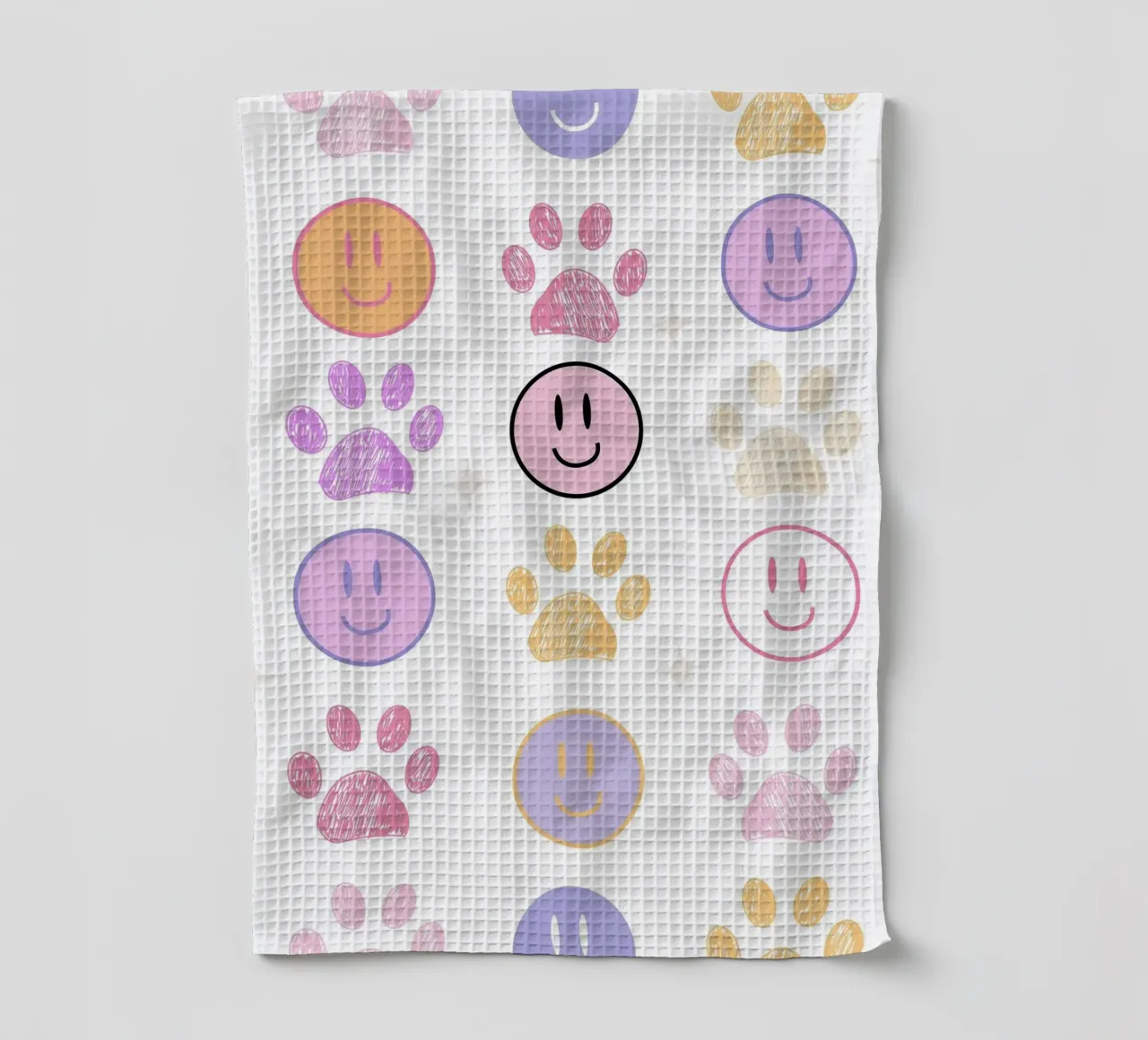 Motif de tissu sans couture "Paw prints" III torchon de gulsengunel