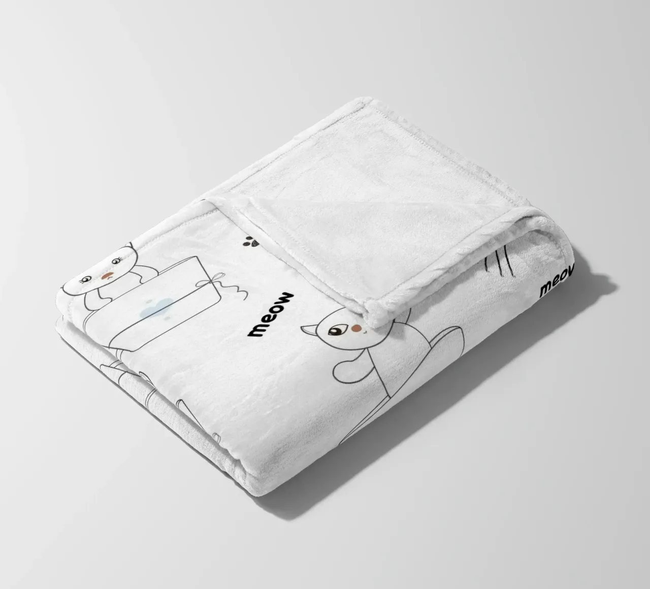 Cats and coffee playful pattern fleece blanket by gulsengunel