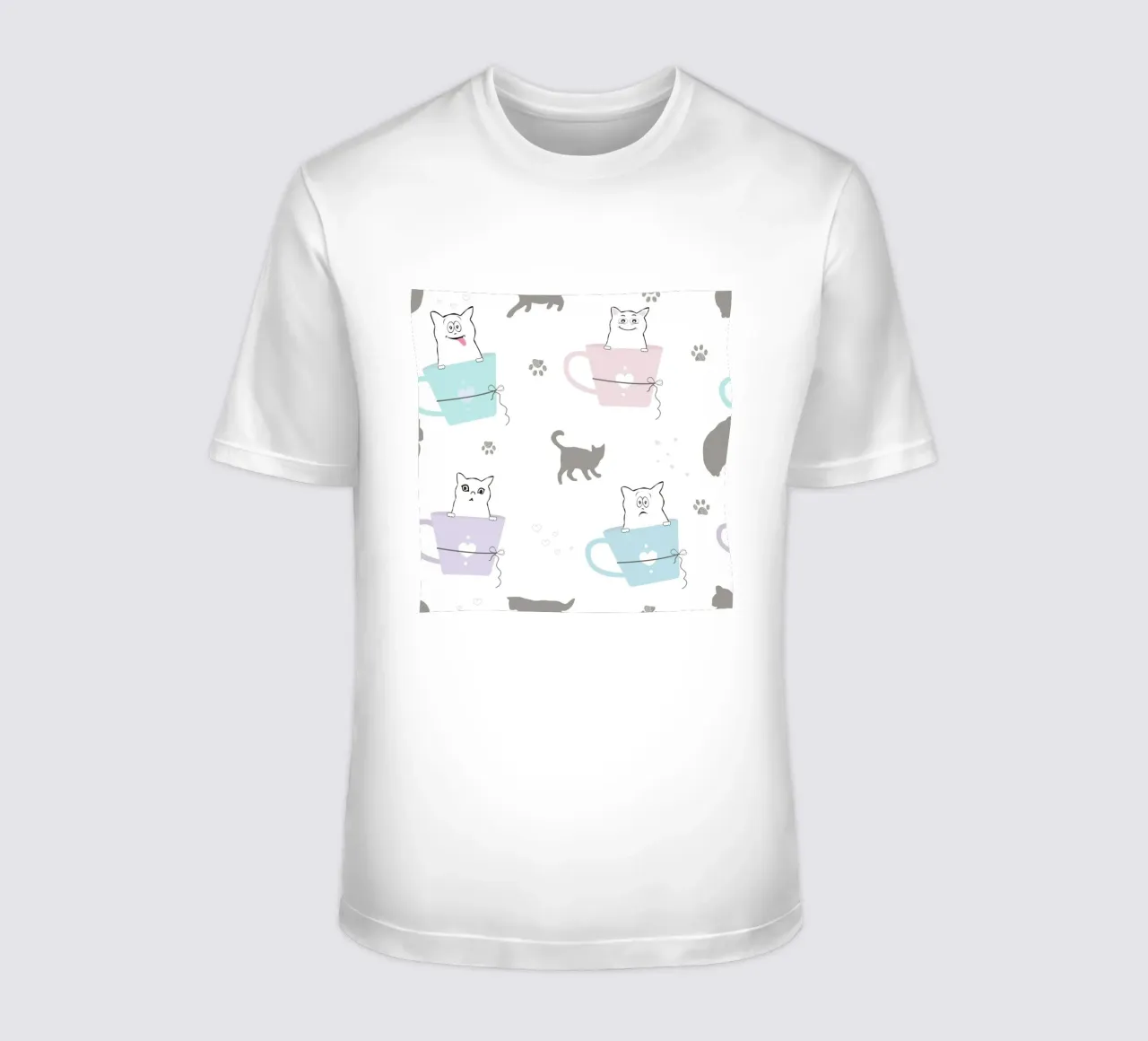 Gatti e caffè motivo ludico II t-shirt da gulsengunel