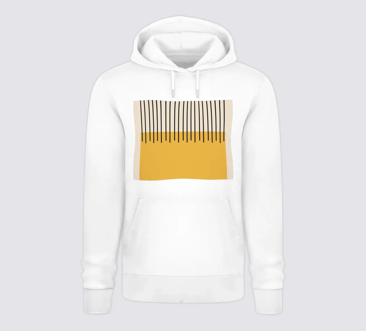 Bauhaus Lines | Minimalist Yellow Art Print sudadera con capucha de Studio Vibe